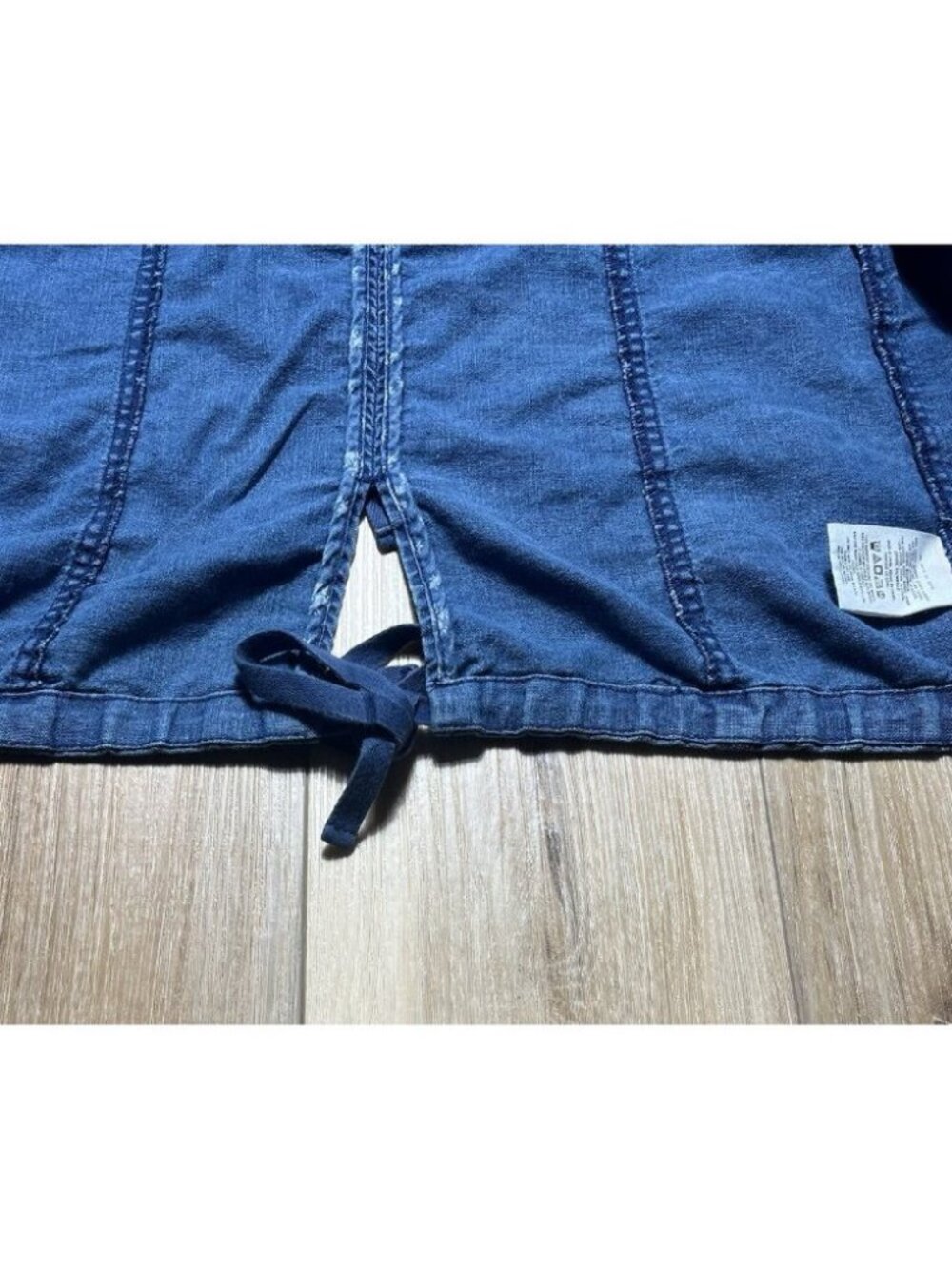 Hei Hei Anthropologie Open Front Linen Chambray Denim Jacket - Women Size XS - Picture 10 of 15